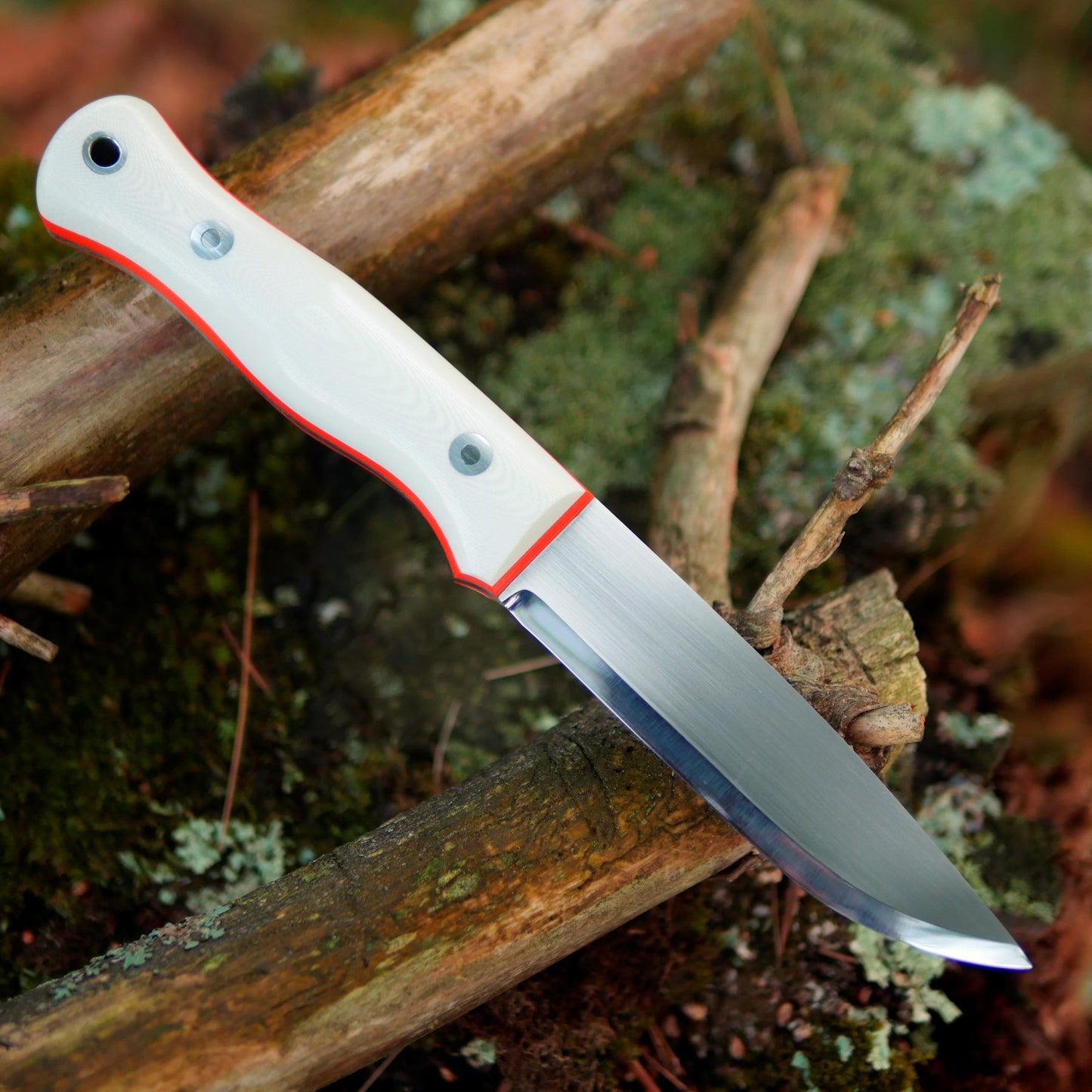 Explorer: AEB-L, White G10 with Orange G10 Liners