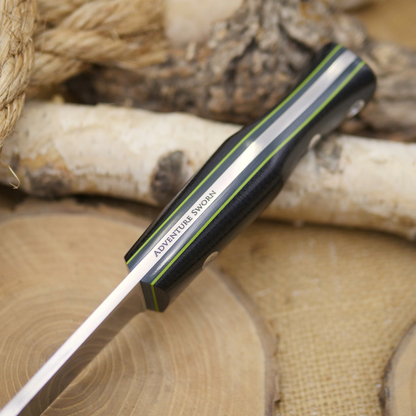 Tradesman: Black Canvas Micarta, Forest & Toxic Green G10 Liners