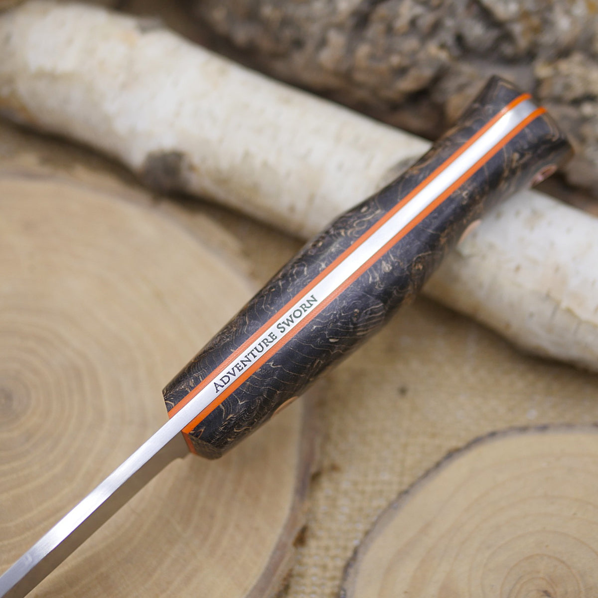Classic: Black & Orange Maple Burl, Orange Liners