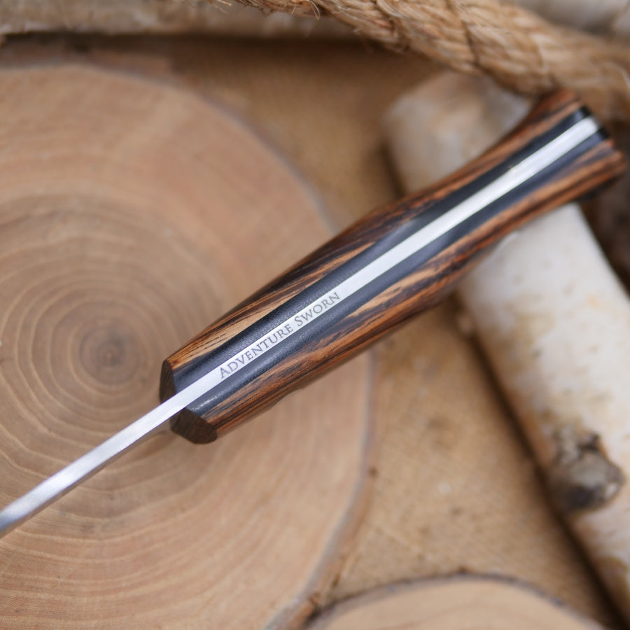 Explorer: Zebrawood, AEB-L with Saber Convex edge