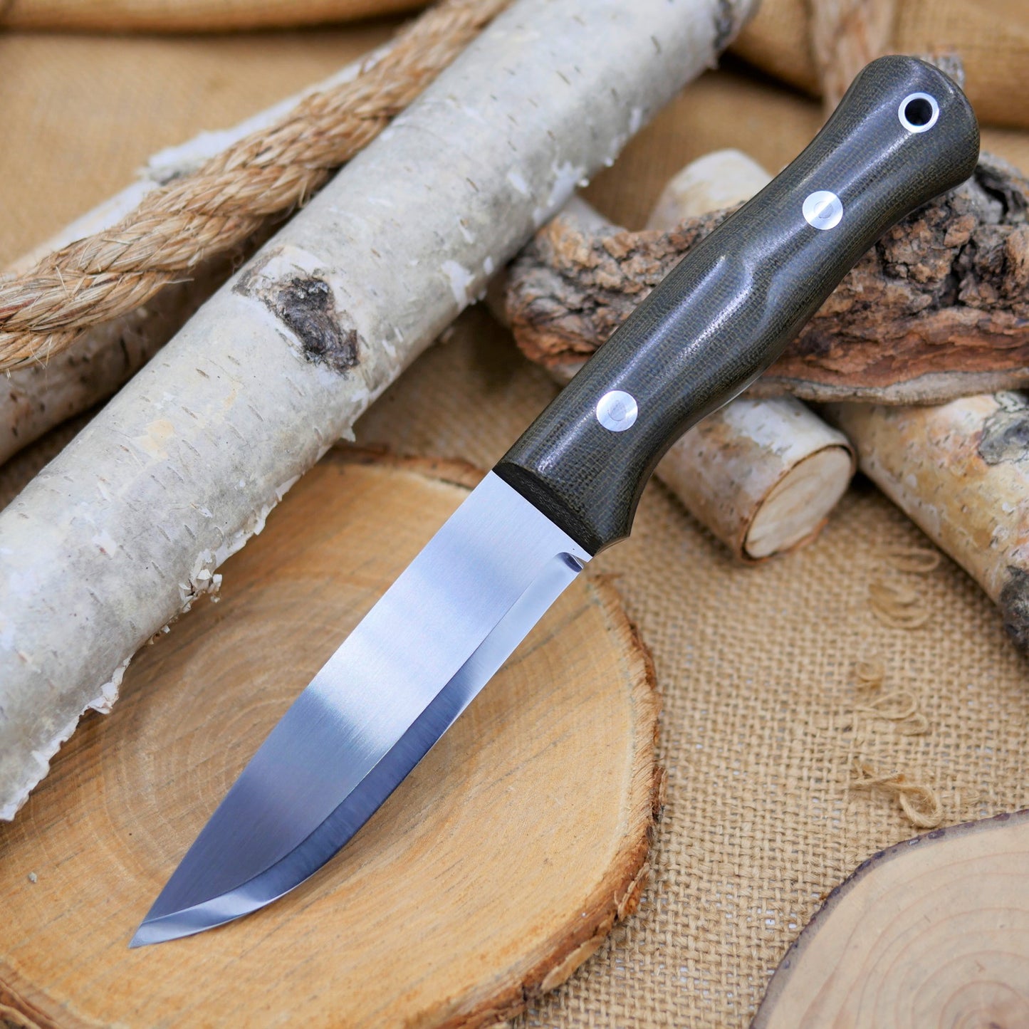 Explorer: Green Canvas Micarta & Black Liners
