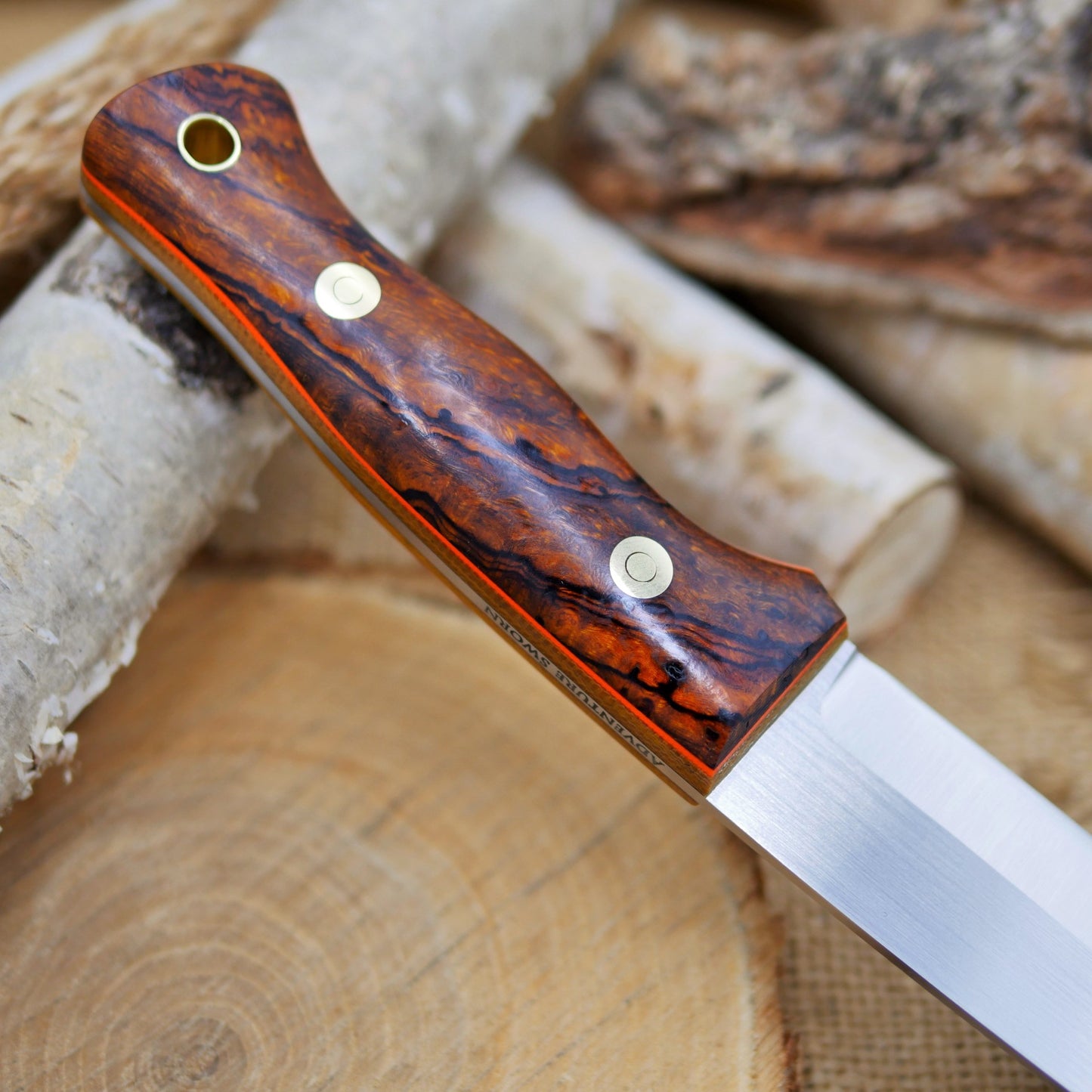 Huntsman S35VN: Ironwood, Brown Canvas & Orange G10
