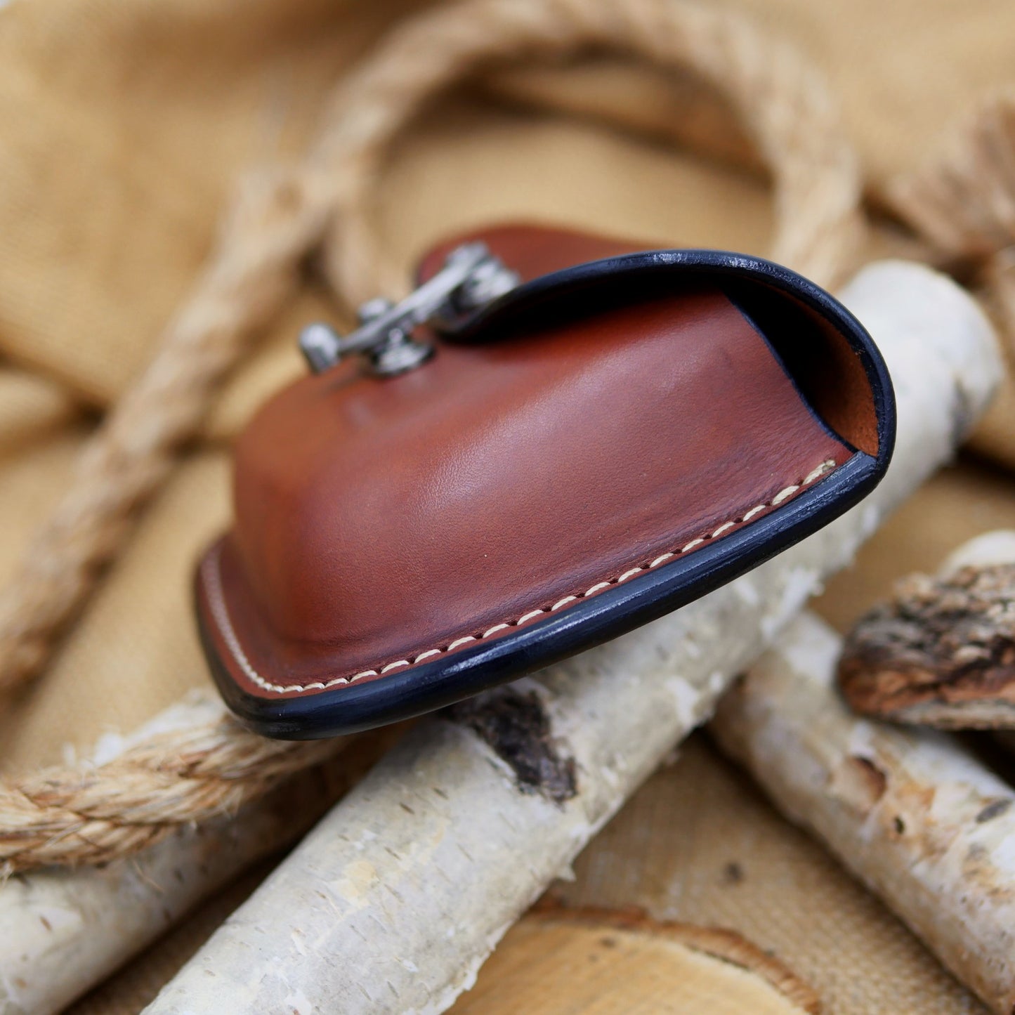 Traveler's Pouch: Chestnut & Silver