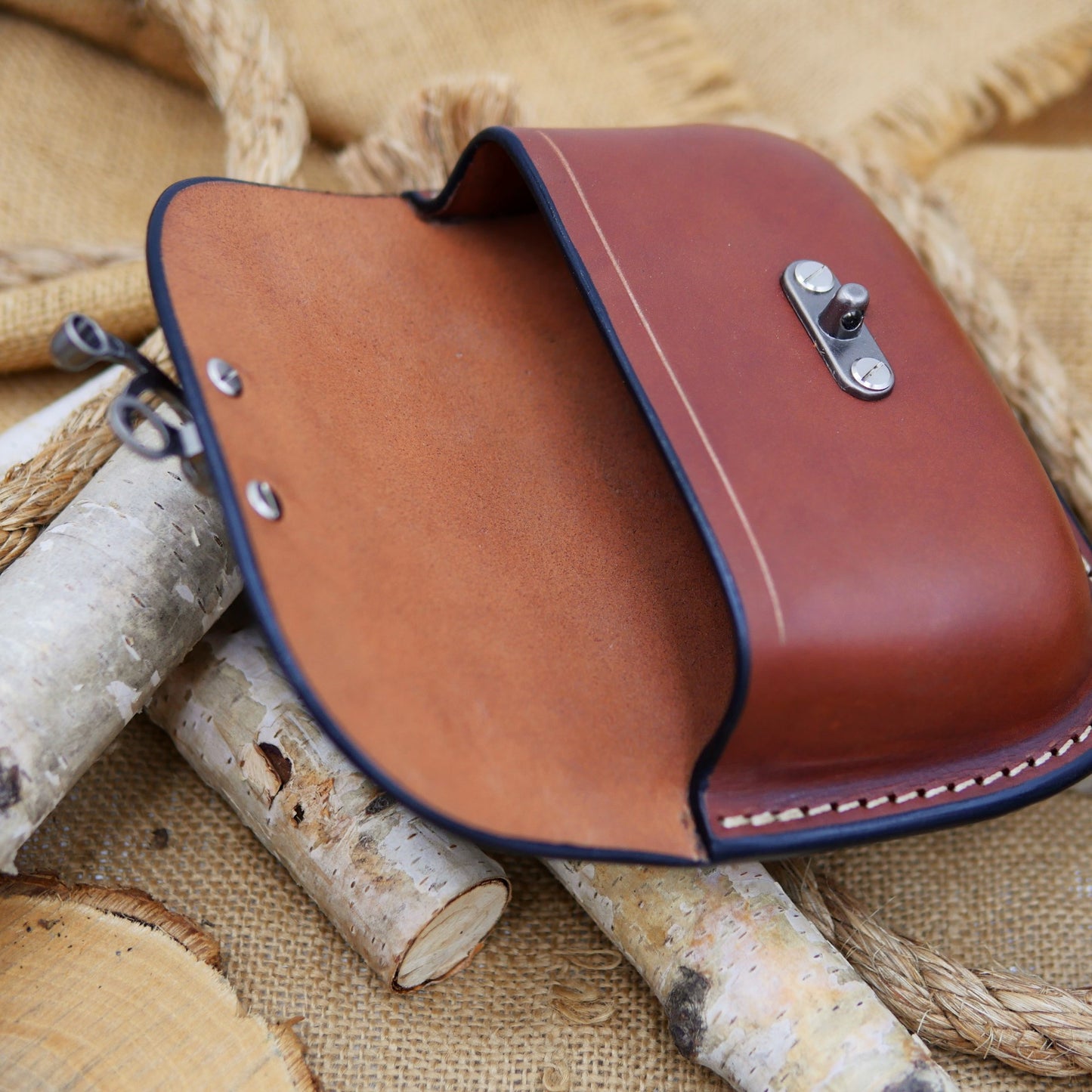 Traveler's Pouch: Chestnut & Silver