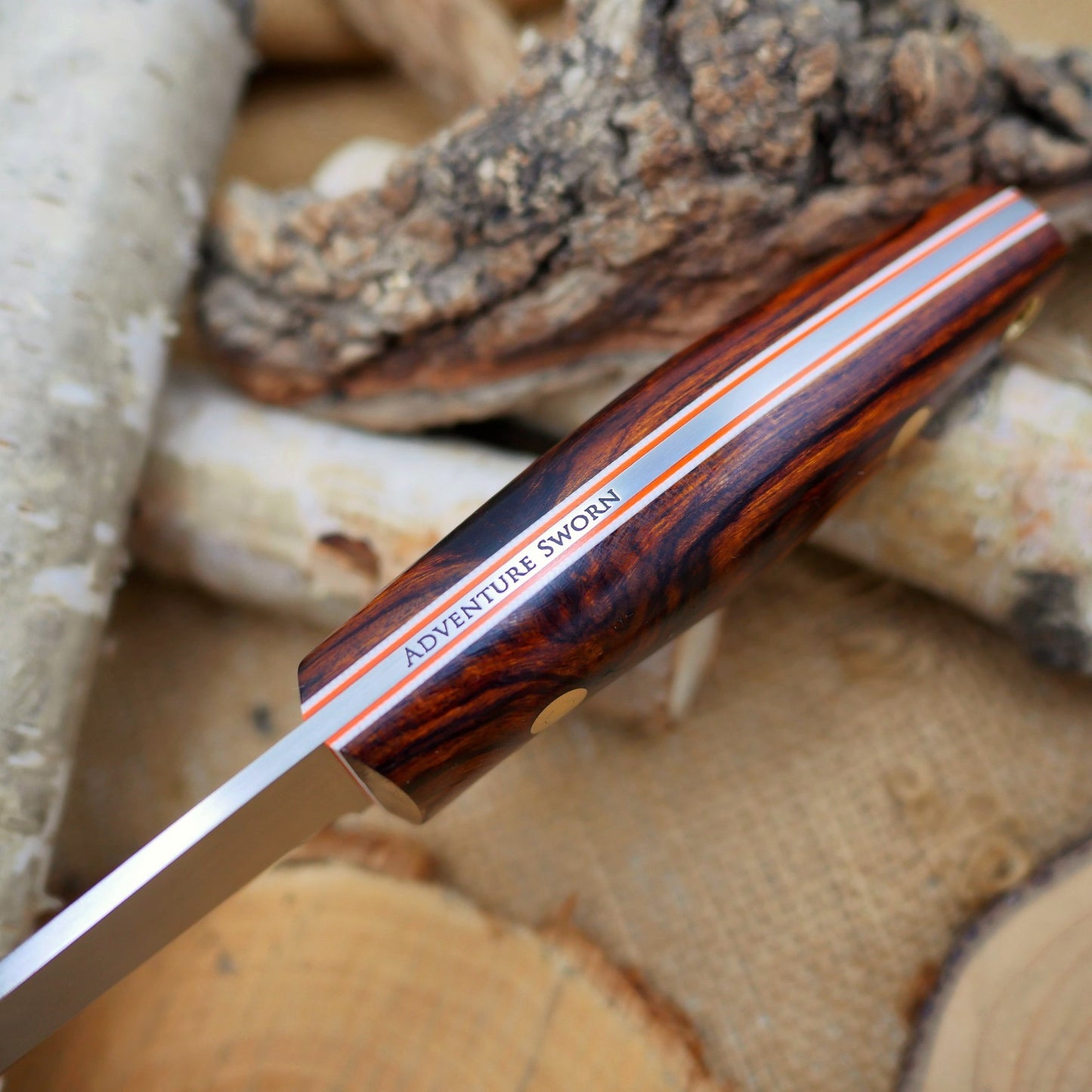 Woodsman: Ironwood, white & orange g10