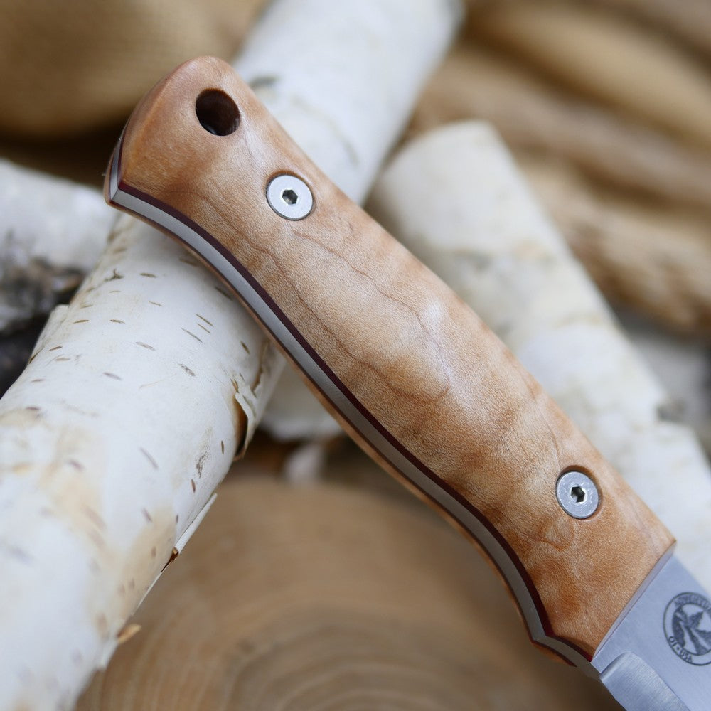 Classic: Stabilized Curly Maple & Red G10 (r-series)