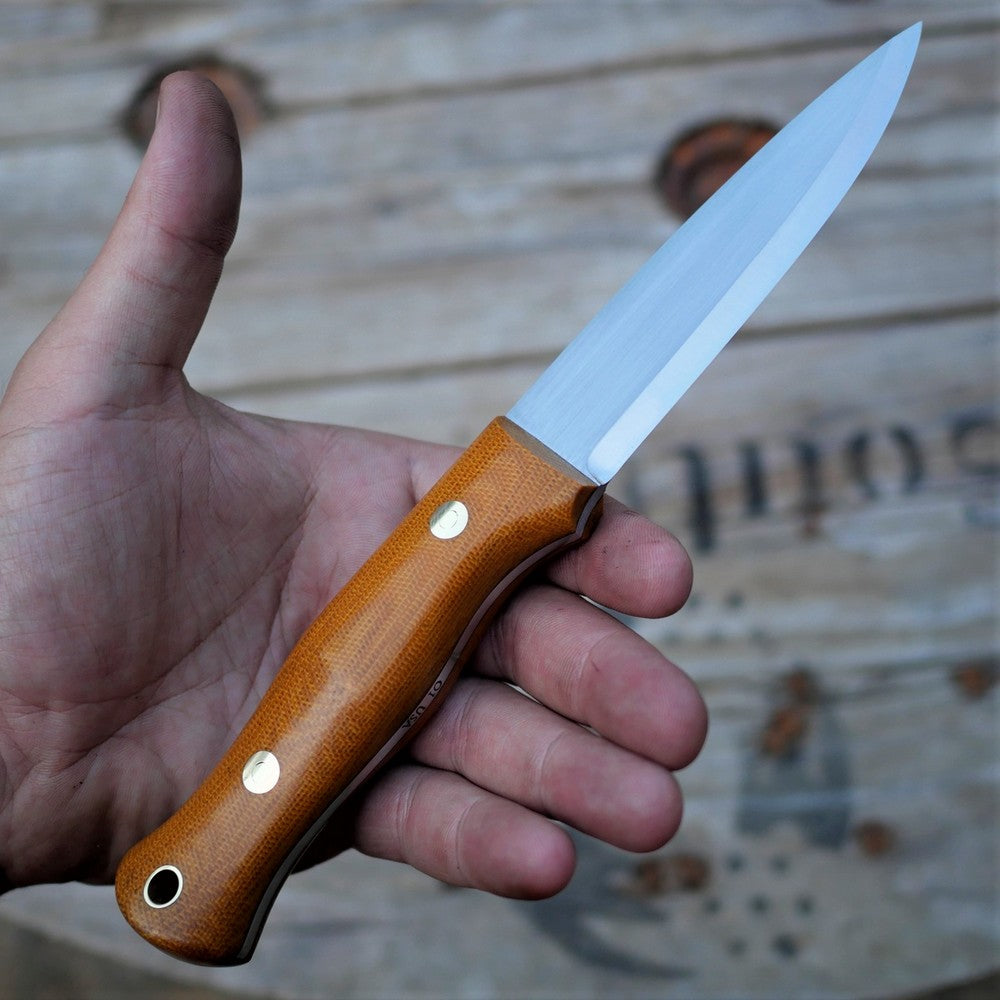 Mountaineer: Natural Brown Canvas Micarta