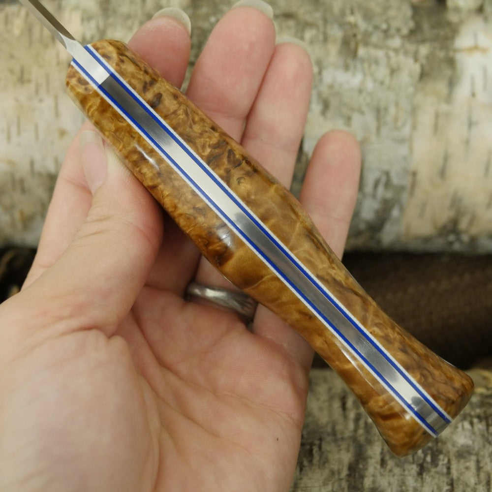 Mountaineer: Karelian Birch, Blue & White G10