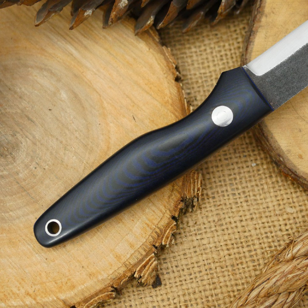 Hiker: CPM 3V Blue & Black Richlite - Adventure Sworn Bushcraft Co.