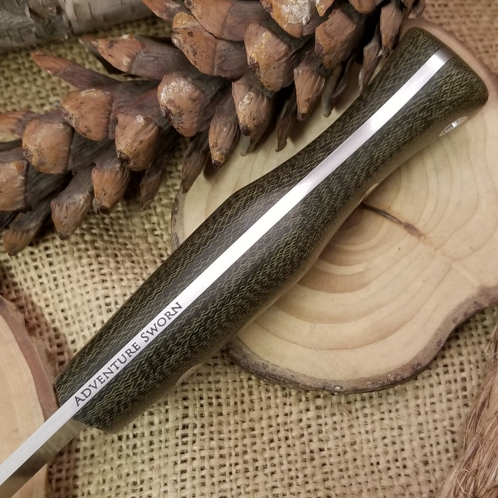 Mountaineer: Green Canvas Micarta, 3V