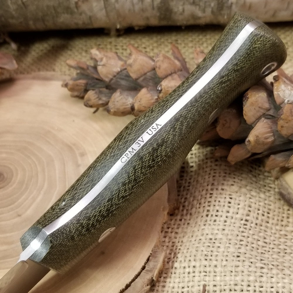 Mountaineer: Green Canvas Micarta, 3V