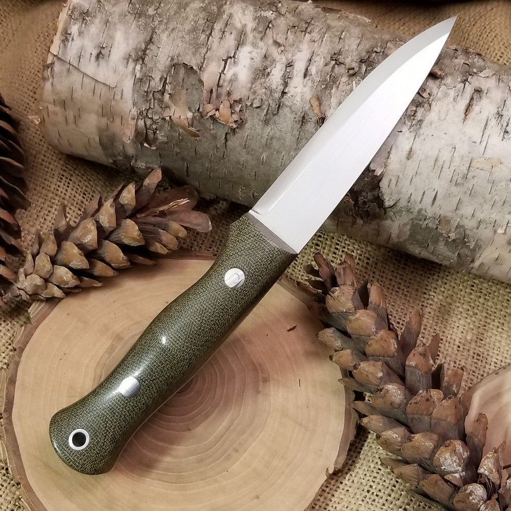 Mountaineer: Green Canvas Micarta, 3V