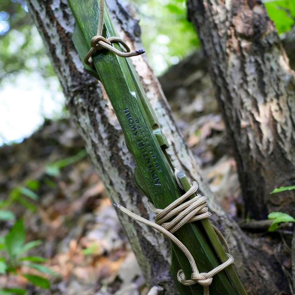 Custom Bucksaw: Forest Green Dyed Walnut - Adventure Sworn Bushcraft Co.