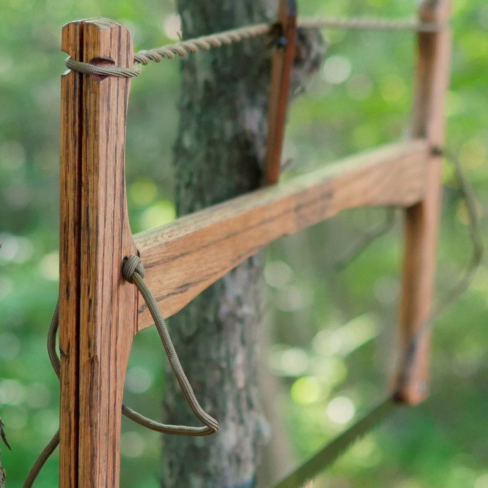 Rustic Brown Oak Bucksaw