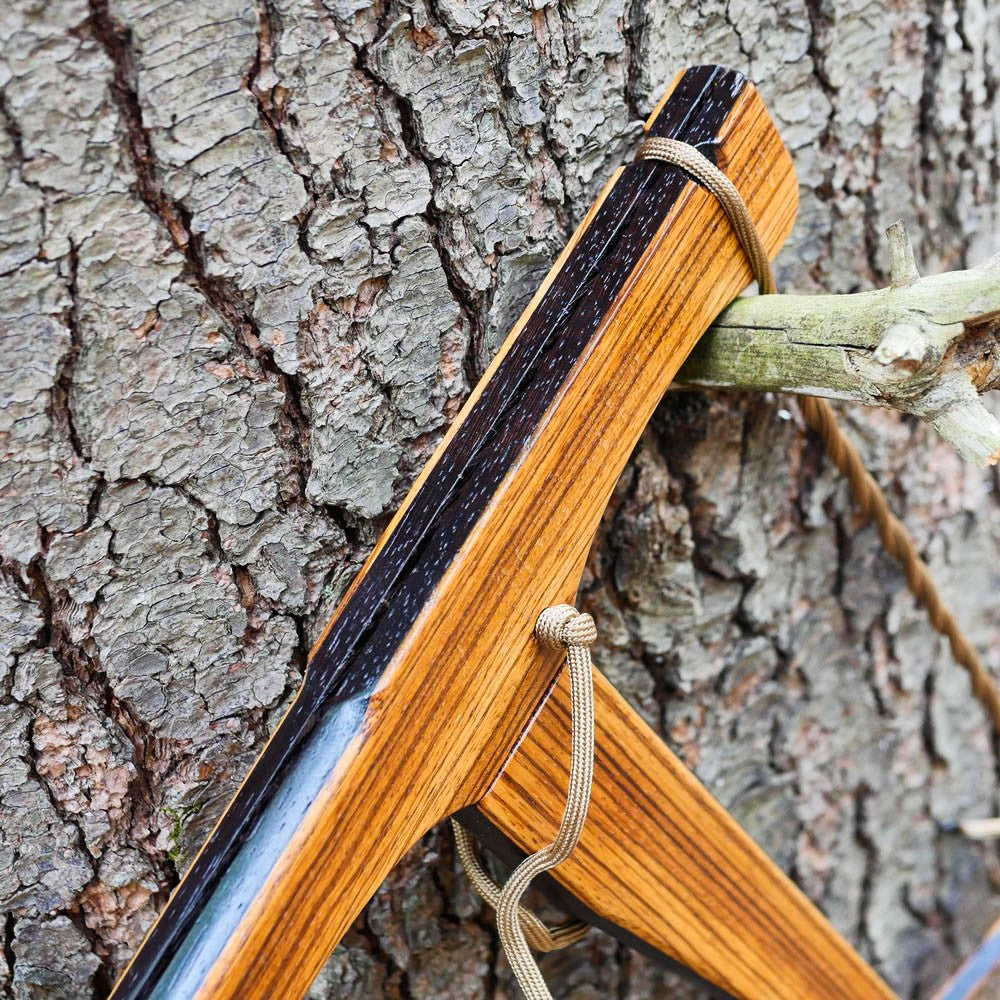Custom Bucksaw: Zebrawood Veneer & Walnut - Adventure Sworn Bushcraft Co.