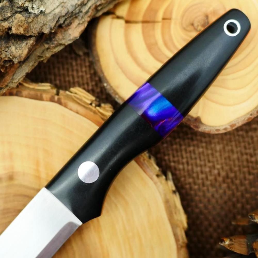 Hiker: Black Richlite & Acrylic Spacer - Adventure Sworn Bushcraft Co.