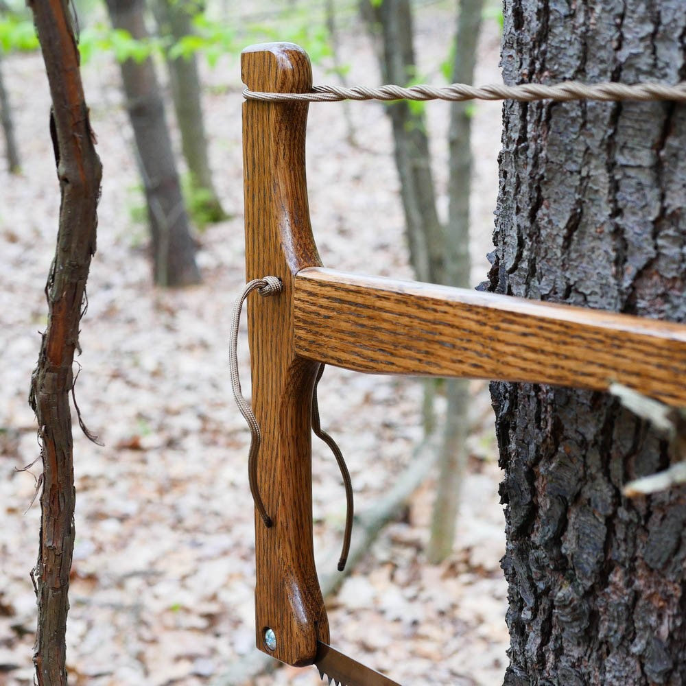 Custom Bucksaw: Dark Stained Oak - Adventure Sworn Bushcraft Co.