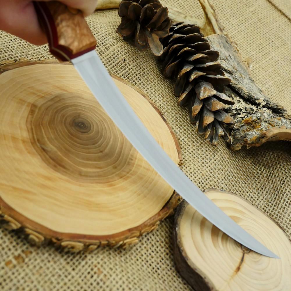 Fisherman: Maple Burl & Red Canvas - Adventure Sworn Bushcraft Co.