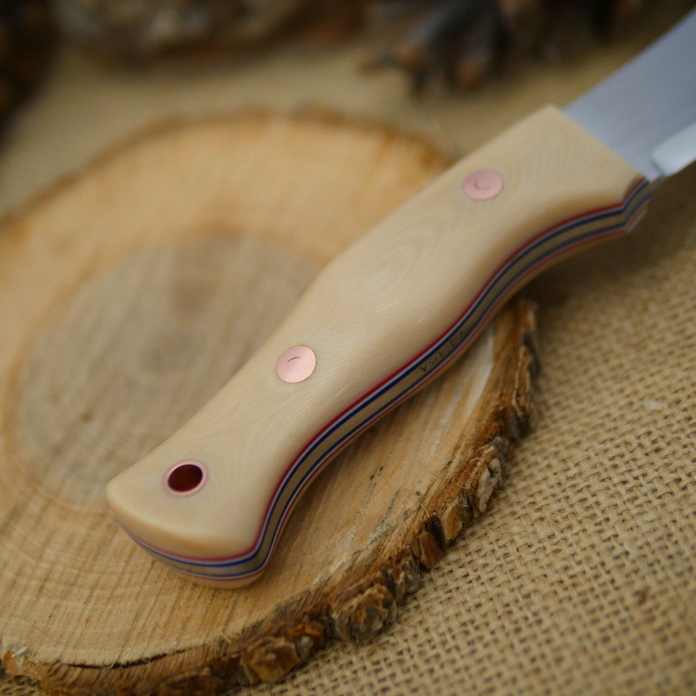 Guide: Bone Linen Micarta, Red, White, & Blue Liners - Adventure Sworn Bushcraft Co.