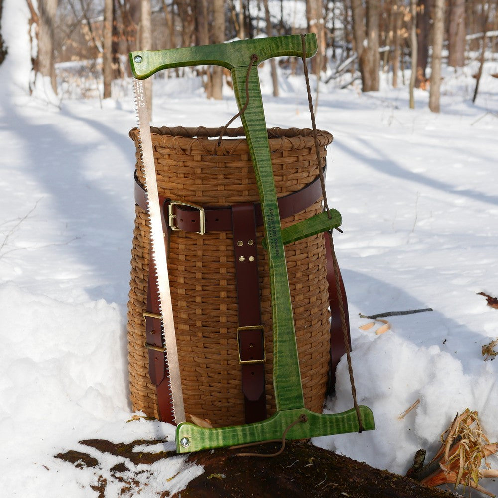 Custom Bucksaw: Spring Green Curly Maple - Adventure Sworn Bushcraft Co.