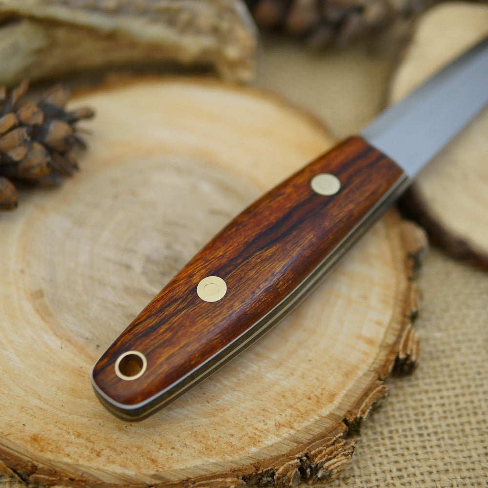 Woodsman: Ironwood & Green Canvas Micarta - Adventure Sworn Bushcraft Co.