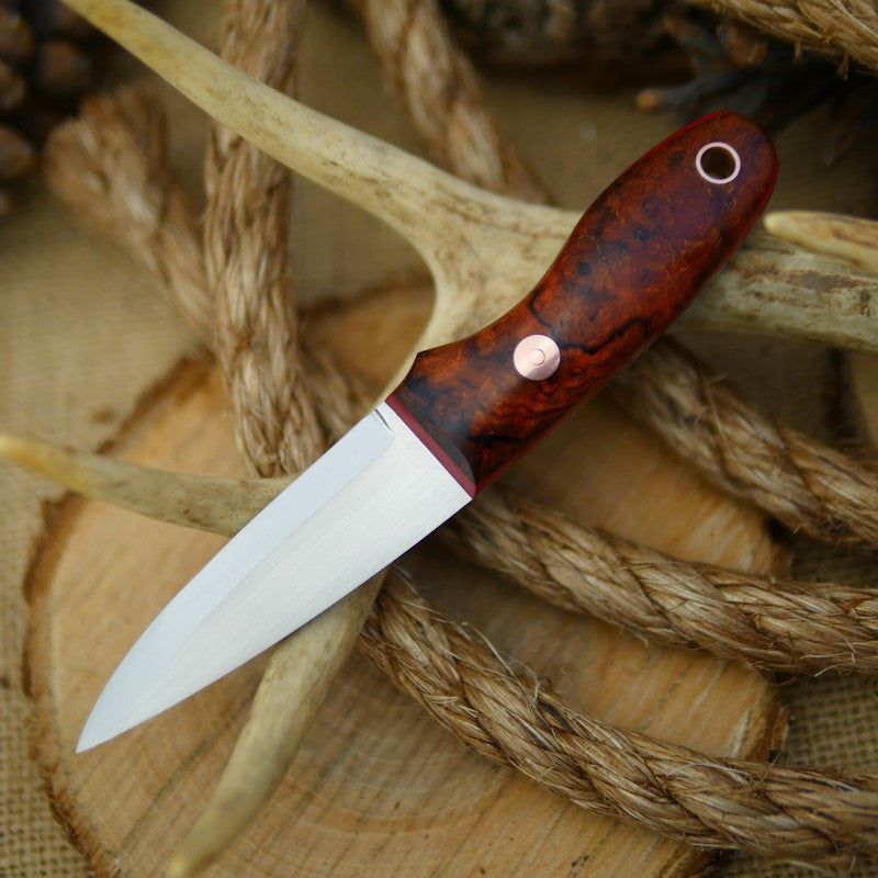 Walker: Ironwood Burl & Bright Red Linen