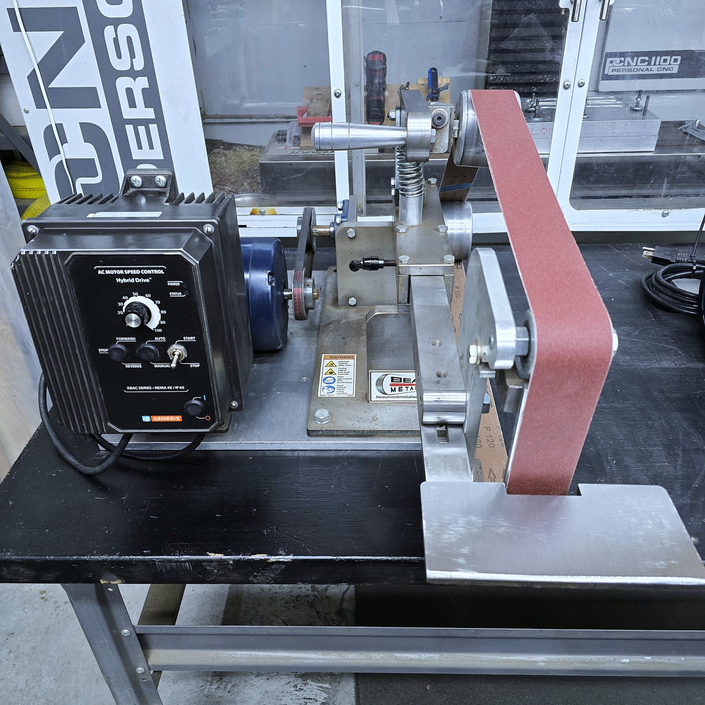 2x72 Grinder #1: Beaumont KMG Variable Speed Grinder – 2HP – 240V – VFD
