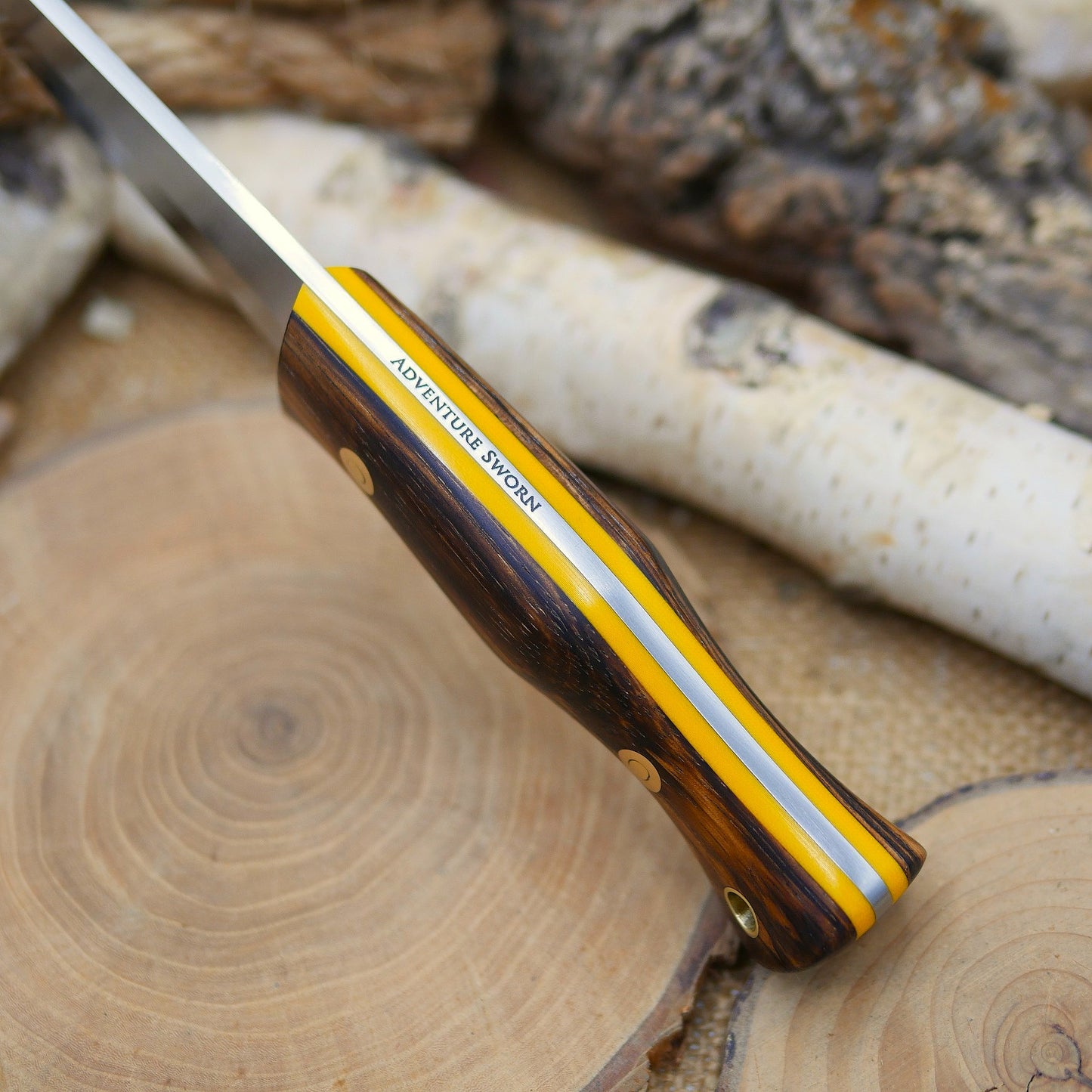 [In-Stock] Tradesman: Zebrawood and Yellow G10