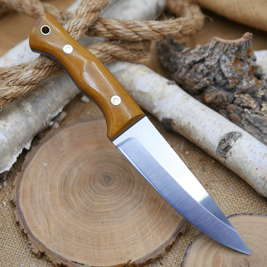[In-Stock] Tradesman: Brown Canvas Micarta & Blue G10 Liners