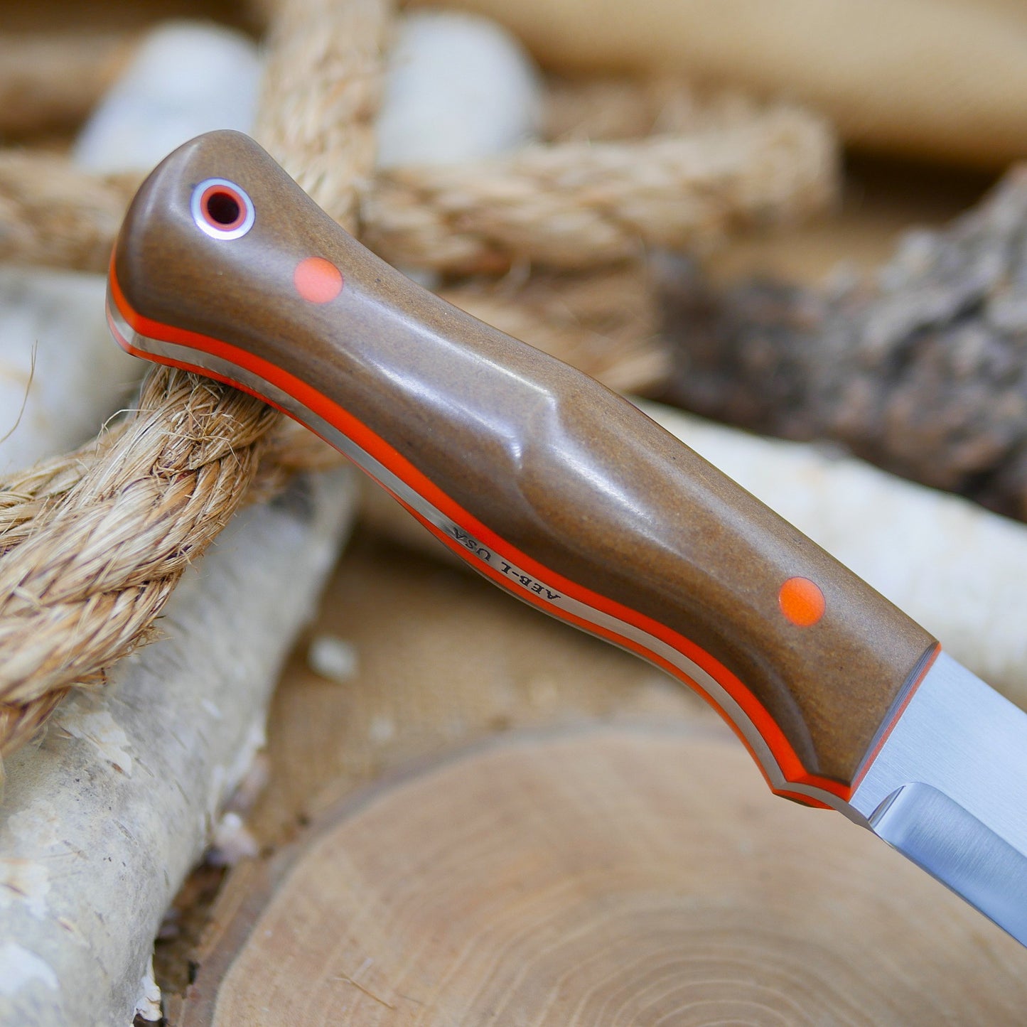 [In-Stock] Explorer: Brown Richlite & Orange G10
