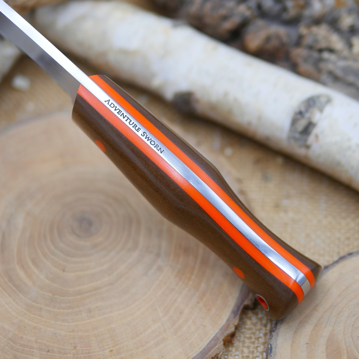 [In-Stock] Explorer: Brown Richlite & Orange G10