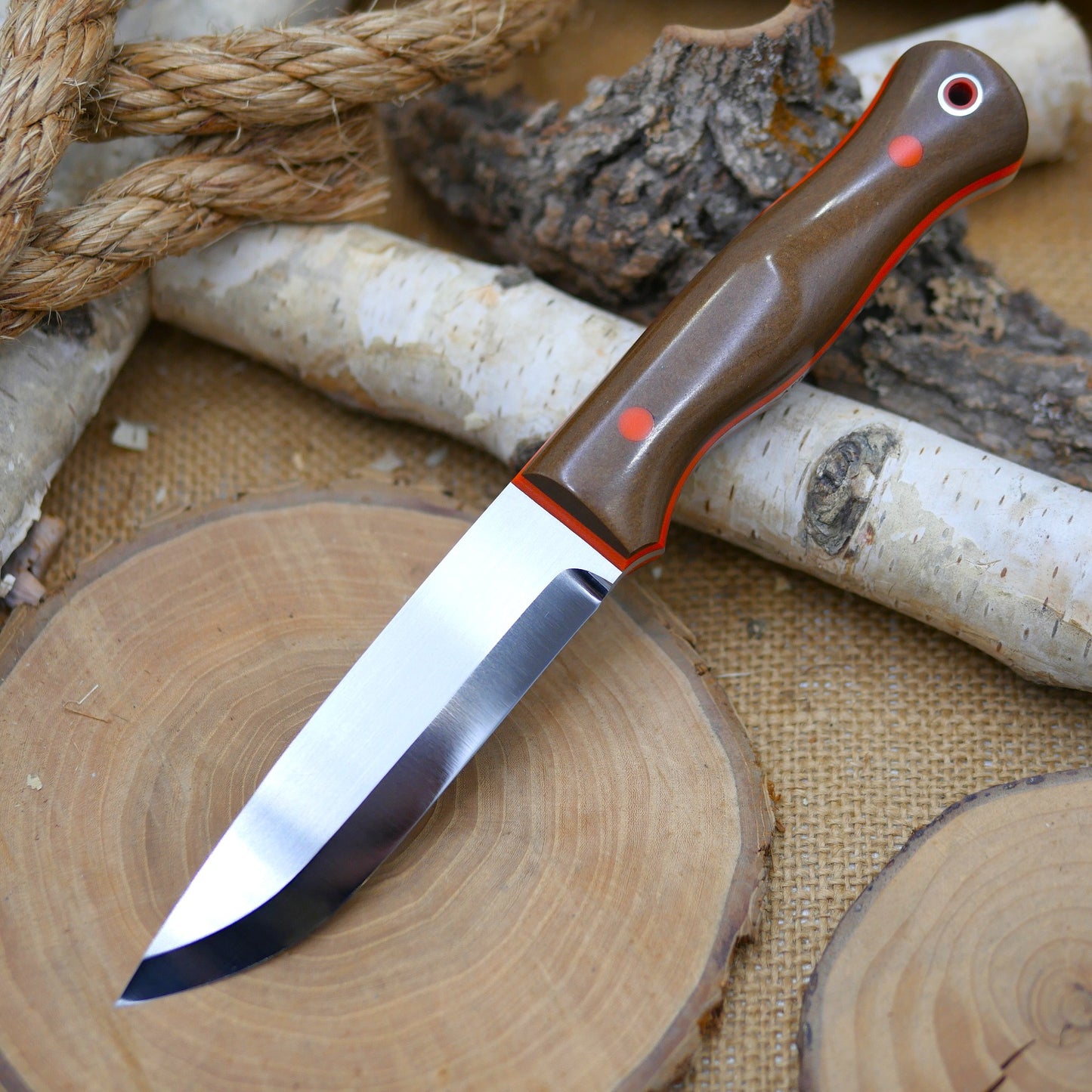 [In-Stock] Explorer: Brown Richlite & Orange G10