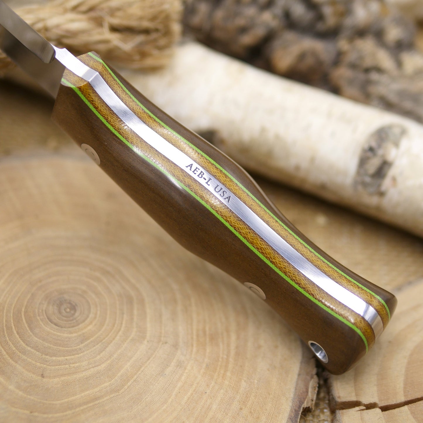 [In Stock] Explorer: Brown Richlite, Brown Canvas & Toxic Green G10