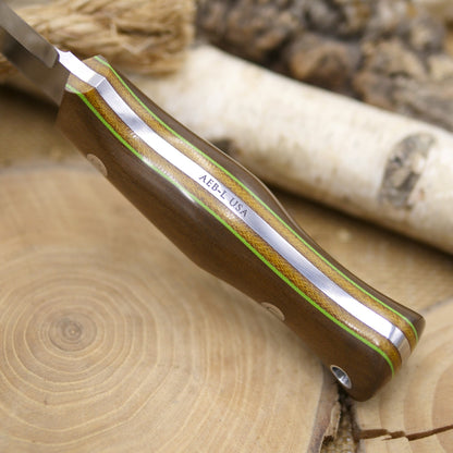 [In Stock] Explorer: Brown Richlite, Brown Canvas & Toxic Green G10