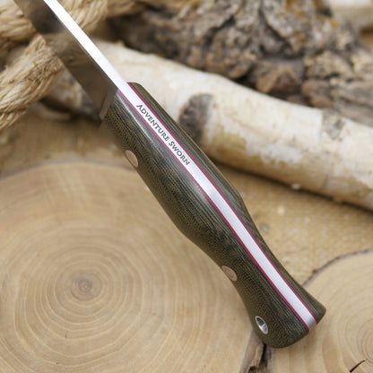 Tradesman: Green Canvas Micarta & Red Liners