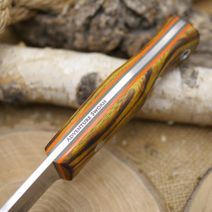 Huntsman: Seared Osage Orange, Green Canvas & Orange G10 Liners