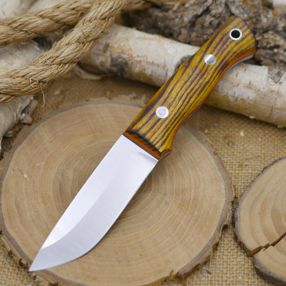 Huntsman: Seared Osage Orange, Green Canvas & Orange G10 Liners