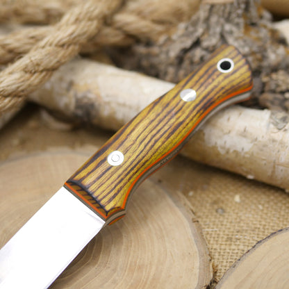 Huntsman: Seared Osage Orange, Green Canvas & Orange G10 Liners