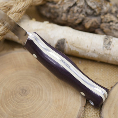 Explorer: Maroon Canvas Micarta, Ivory G10 Pins & Liners