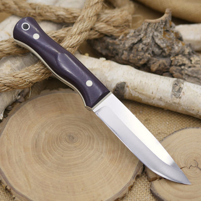 Explorer: Maroon Canvas Micarta, Ivory G10 Pins & Liners