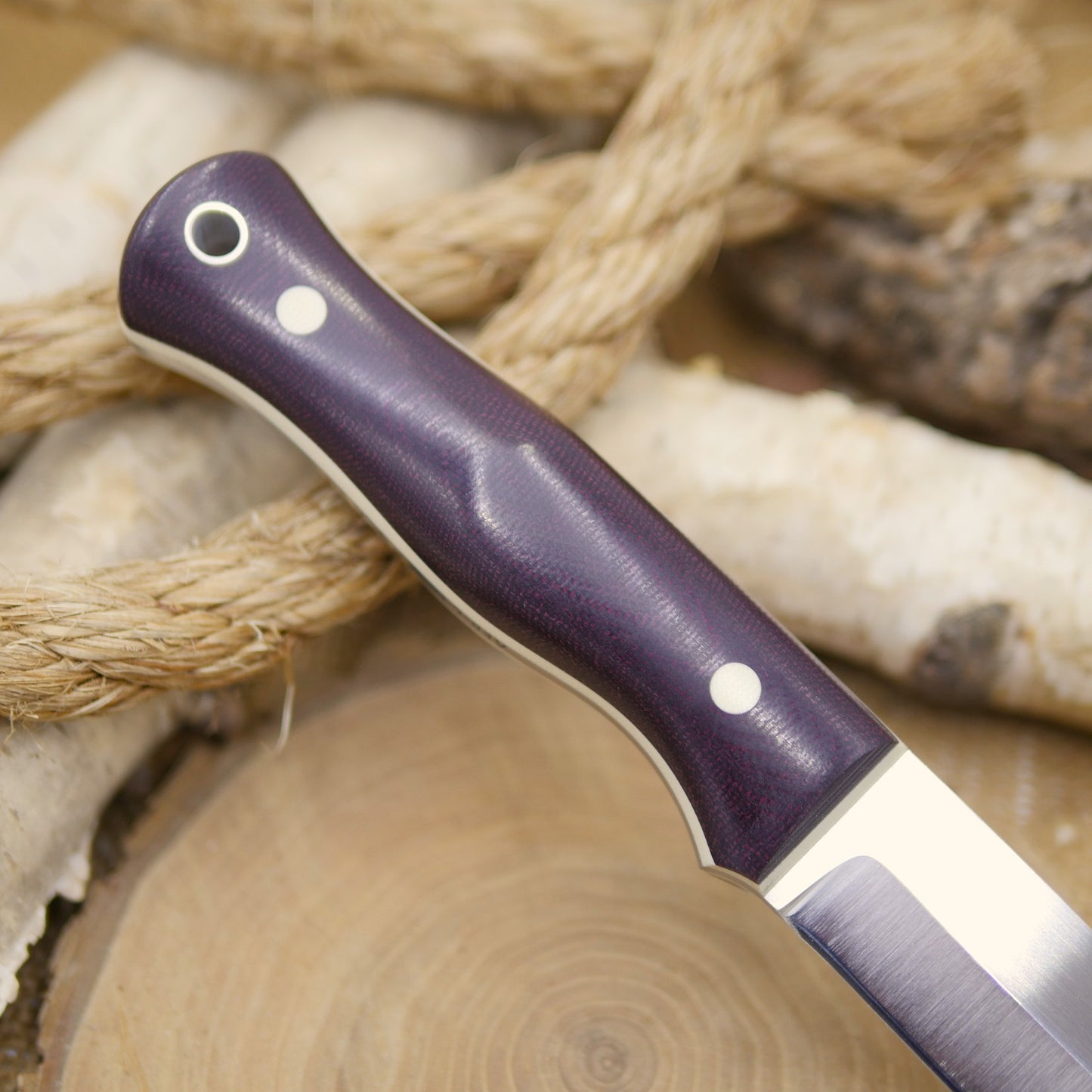 Explorer: Maroon Canvas Micarta, Ivory G10 Pins & Liners