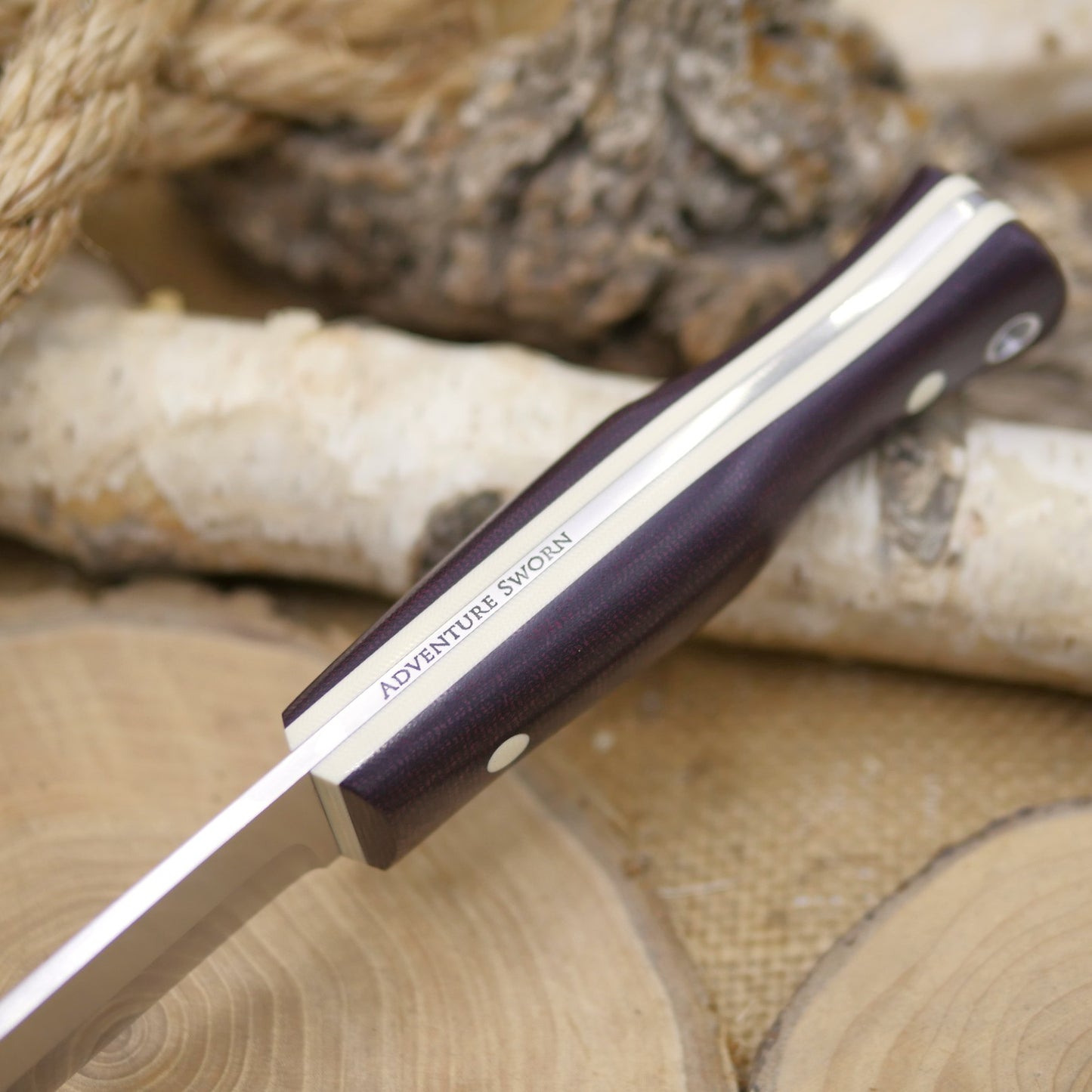 Explorer: Maroon Canvas Micarta, Ivory G10 Pins & Liners