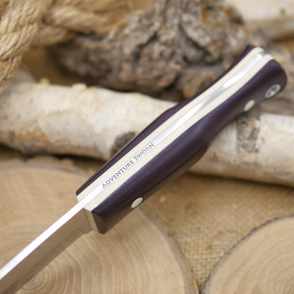 Explorer: Maroon Canvas Micarta, Ivory G10 Pins & Liners