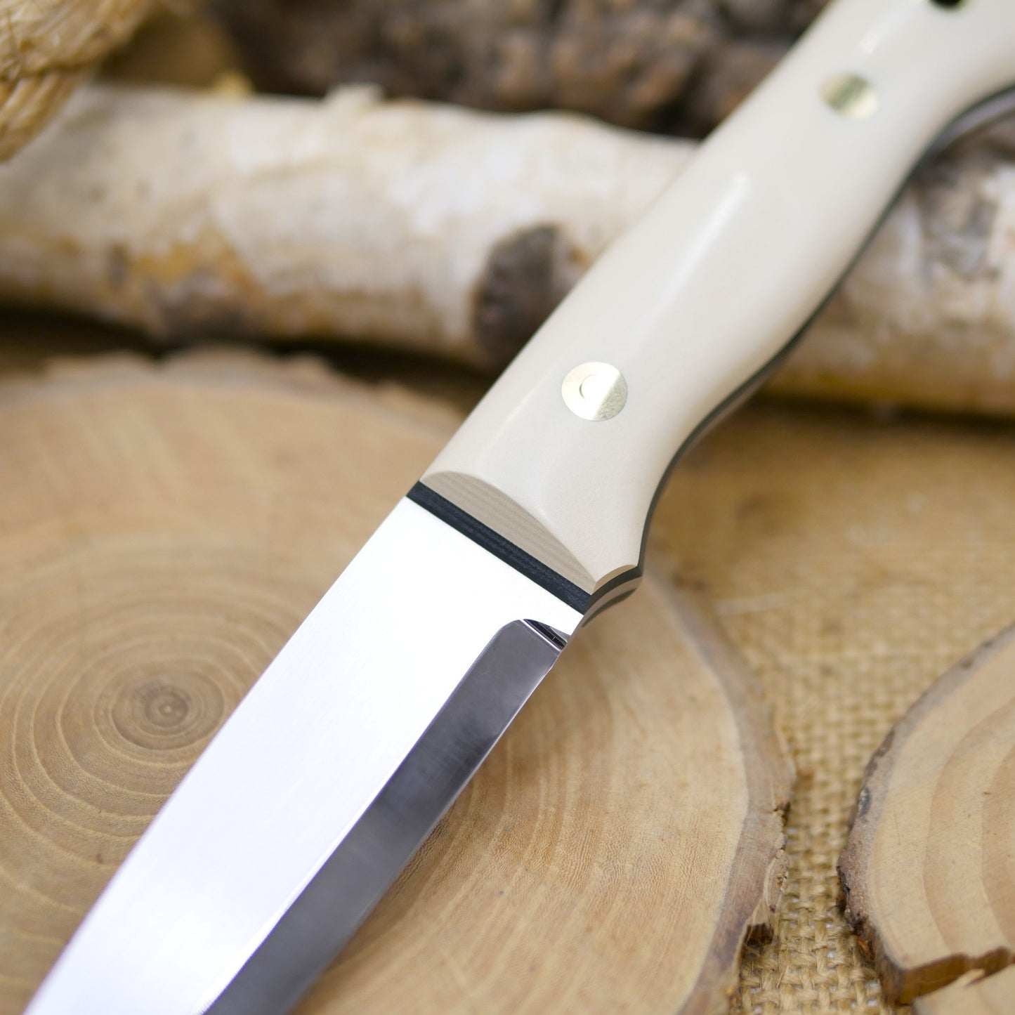 Classic: Ivory Paper Micarta & Forest Green G10