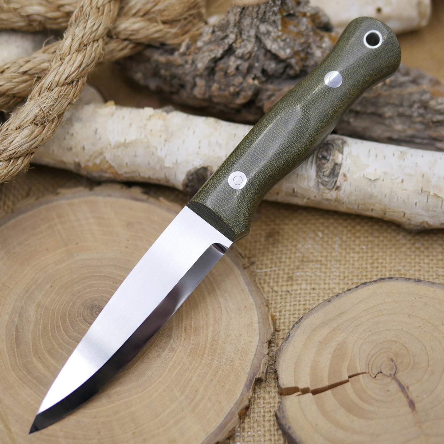 Mountaineer: Green Canvas Micarta
