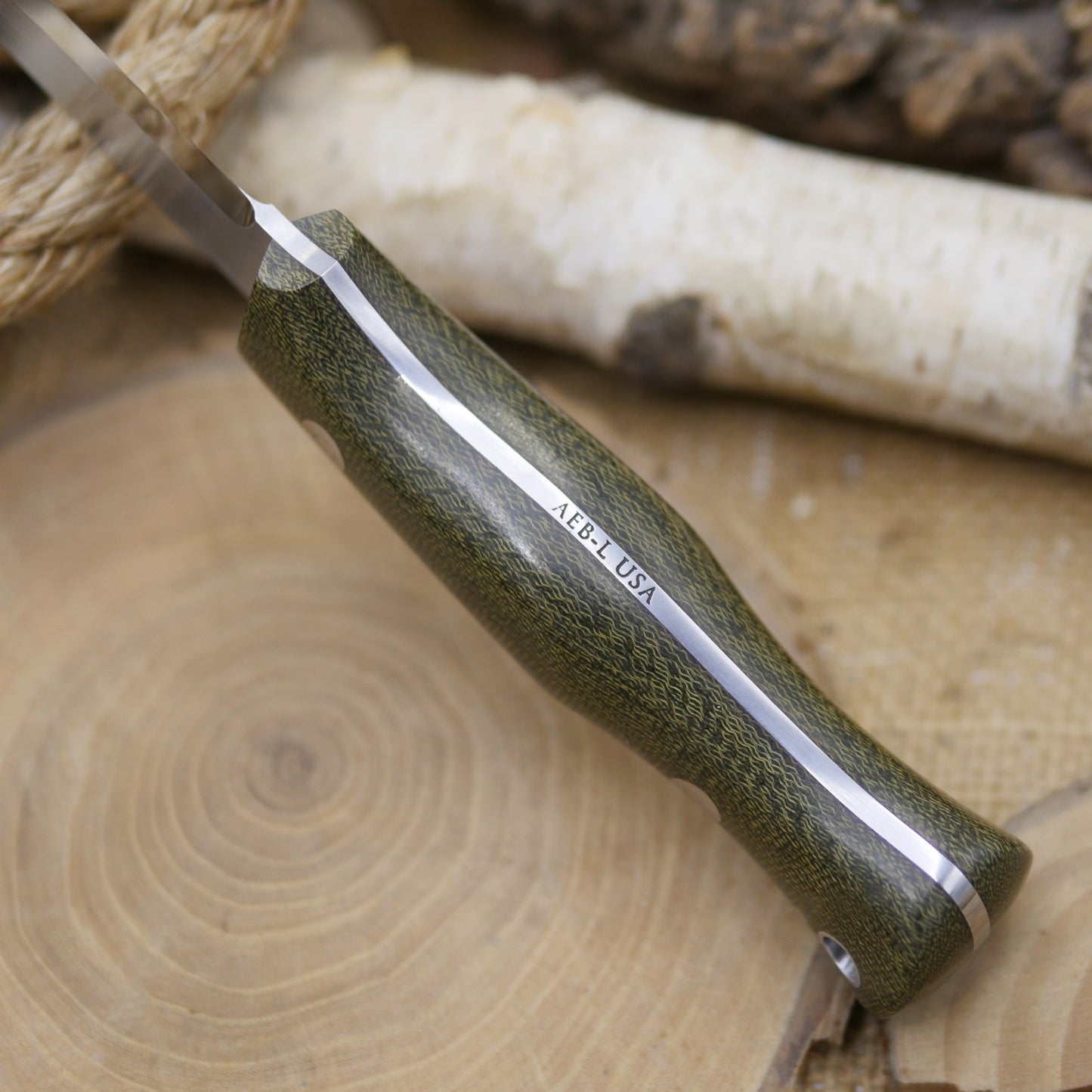 Mountaineer: Green Canvas Micarta