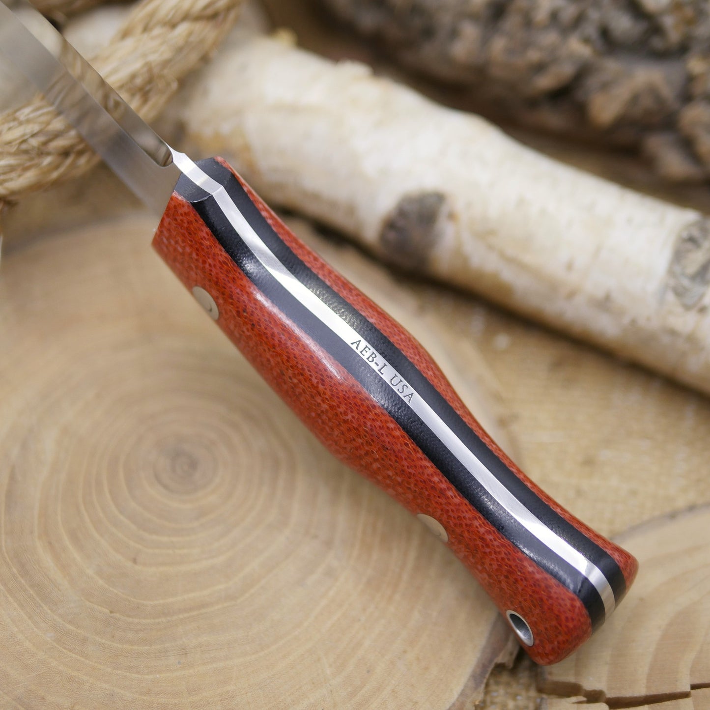 Mountaineer: Sedona Jute Micarta, Black G10 Liners