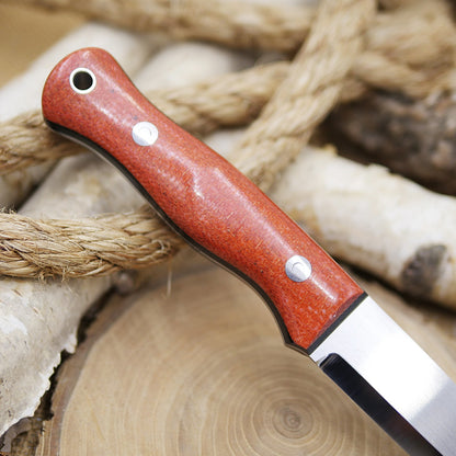 Mountaineer: Sedona Jute Micarta, Black G10 Liners