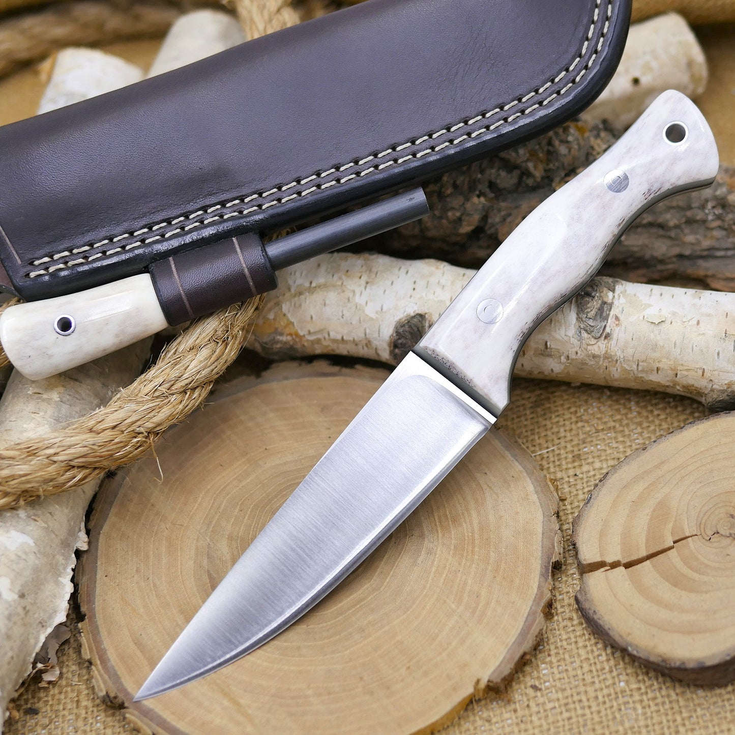 Tradesman: MagnaCut, Elk Antler, Sheath & Firesteel Included