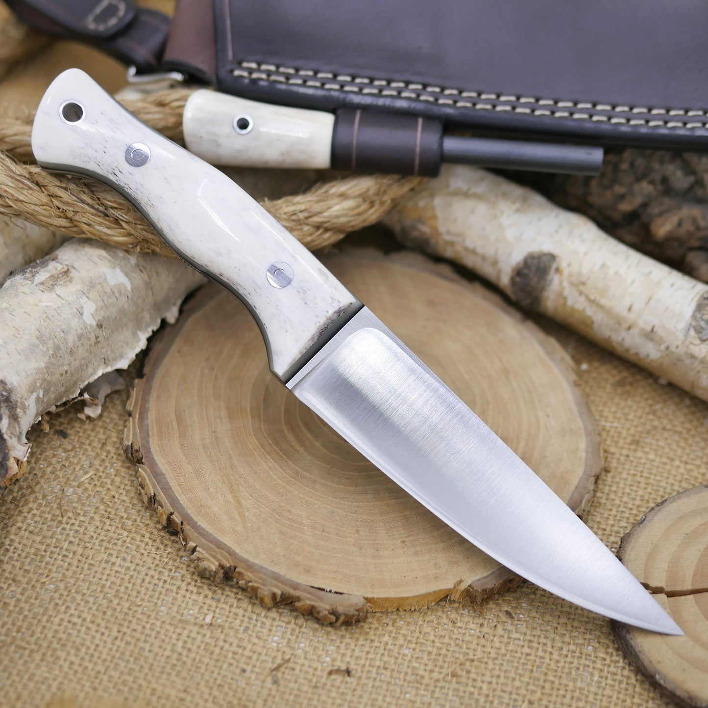 Tradesman: MagnaCut, Elk Antler, Sheath & Firesteel Included